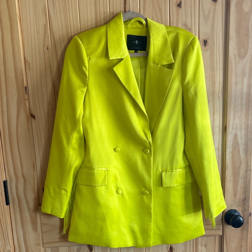 Women's Yellow Double-Breasted Blazer